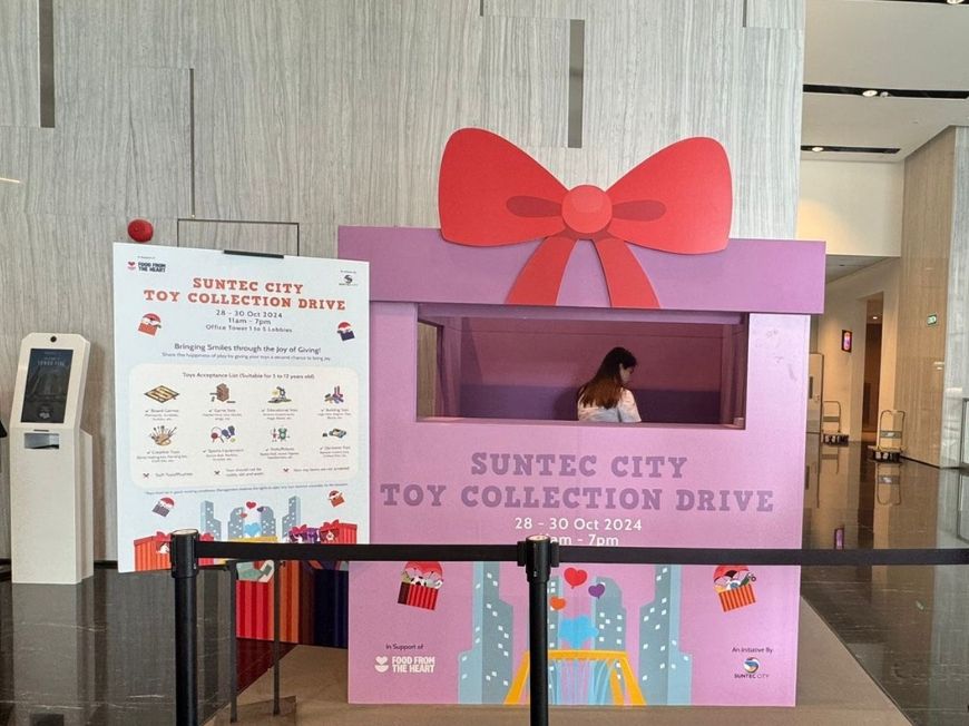 Toy donation drive at Suntec City